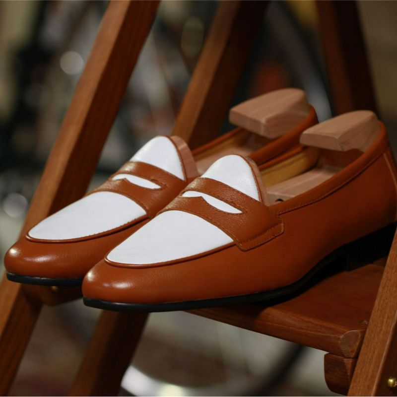 Koreanischer Stil Trendy Herren Ins Lazy Schuhe, Britische Champagner Loafer_voghion.com