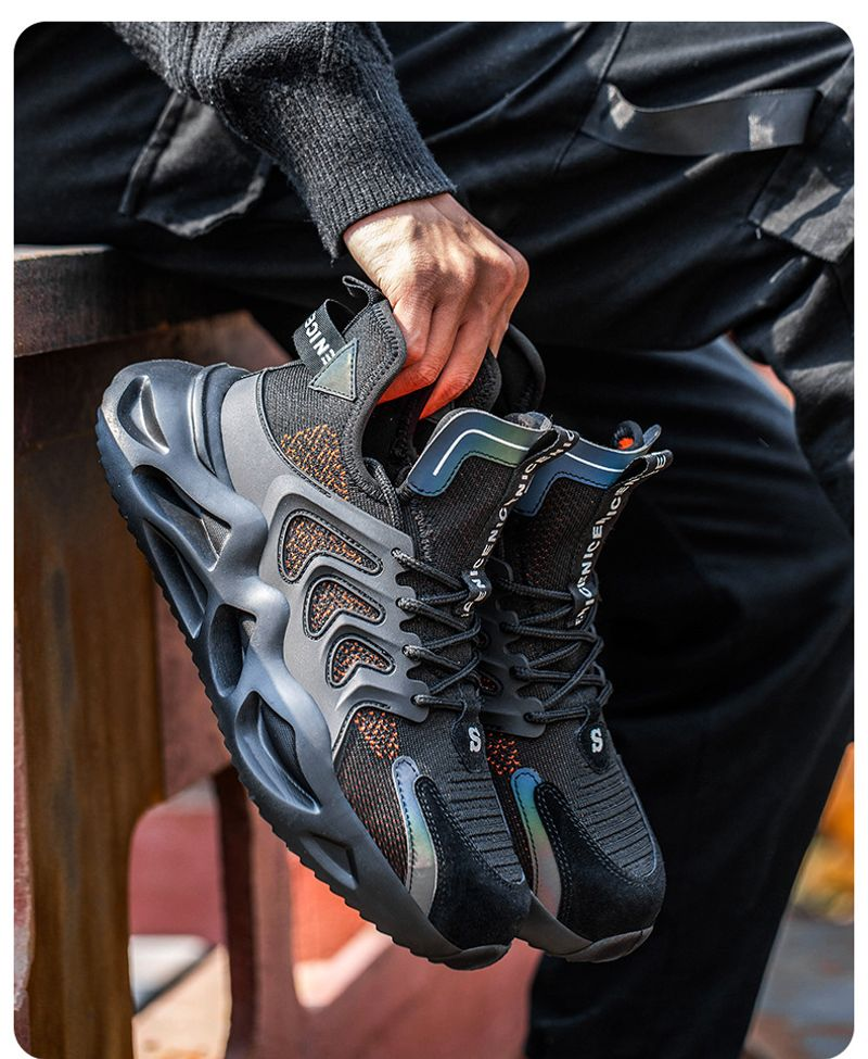 Anti-Smashing-Arbeitsschutzschuhe für Herren mit Stahlkappen und Kevlar-Anti-Piercing-Fliegengewebe, atmungsaktiv_voghion.com