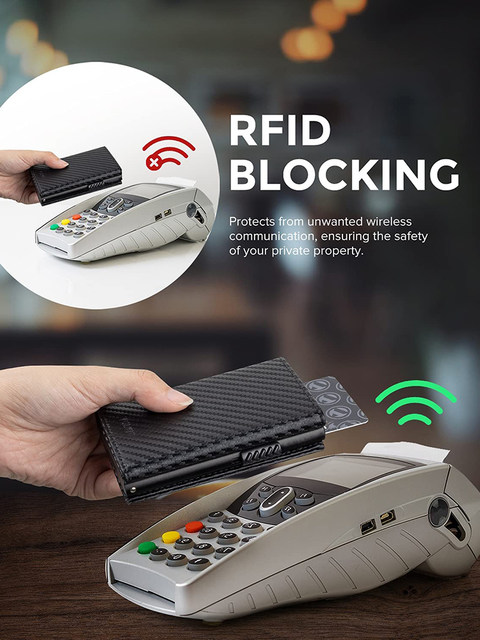 Nuevo tarjetero para hombre con bloqueo RFID, de piel de microfibra, cierre magnético, billetera emergente con ventana para identificación y bolsillo para monedas_voghion.com