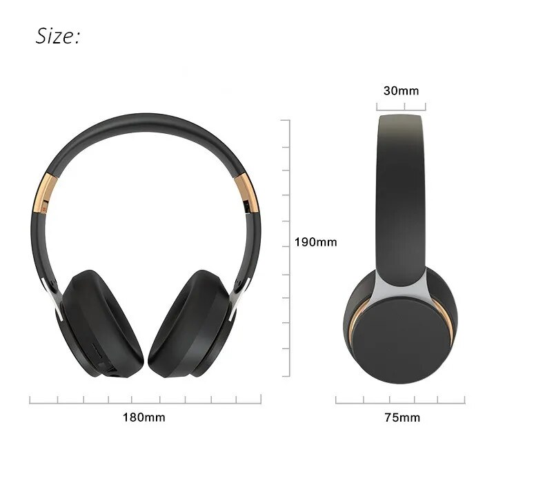 Wireless Headphones Bluetooth 5.0 USB Adaptor Stereo Headset Foldable Helmet Earbuds with Mic for Samsung Xiaomi TV_voghion.com