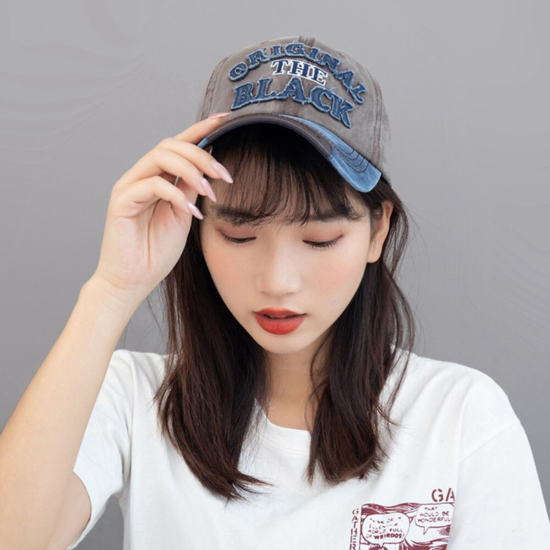 Pomlad/poletje Retro črkovne vezenine Baseball kape Moški Ženske Bombažna nastavljiva priložnostna kapa Hip Hop Streetwear Sončni klobuki_voghion.com