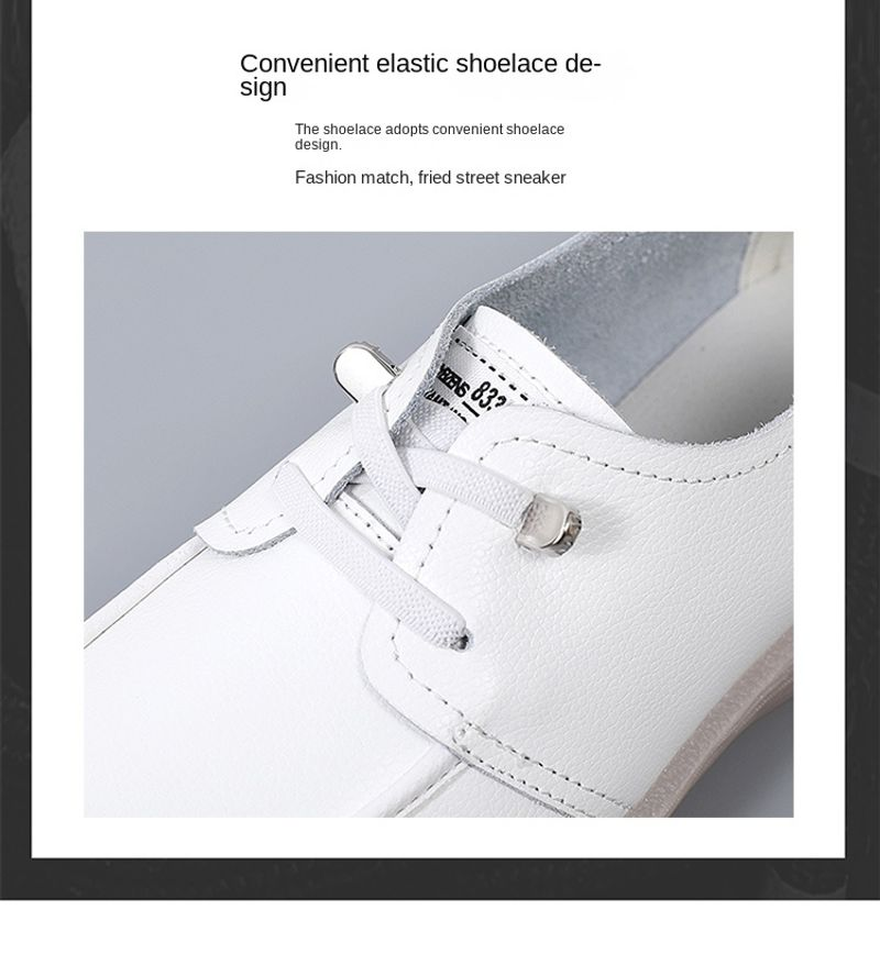 Talpă elastică cu talpă moale, pantofi albi mici și confortabili, pantofi sport casual_voghion.com