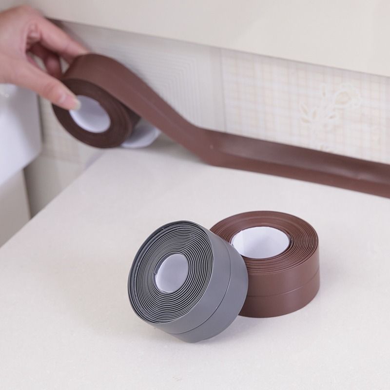 Strisce di nastro sigillante per doccia e vasca, in PVC, autoadesive, impermeabili, per bagno, cucina, lavello, antimuffa_voghion.com