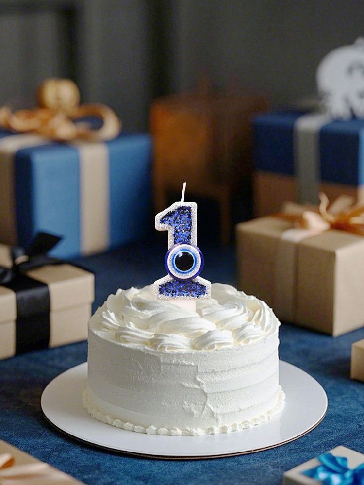 Vela digital hecha a mano con forma de ojo de diablo para decoración de tartas de cumpleaños_voghion.com