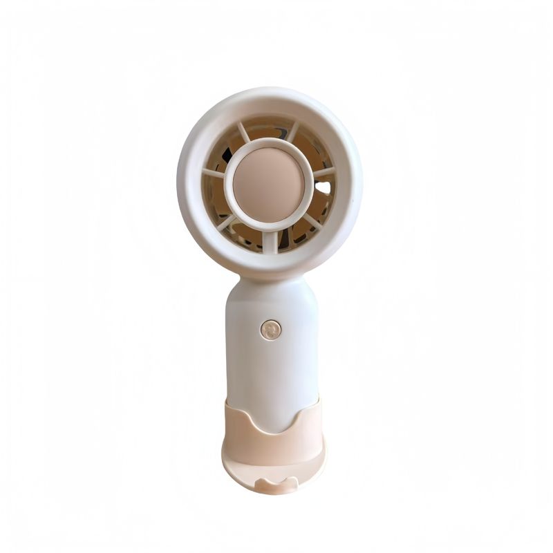 3-Gang-Handventilator in frischer Bonbonfarbe für Studenten, mit Sockel und Telefonständer, kleiner Büroventilator_voghion.com