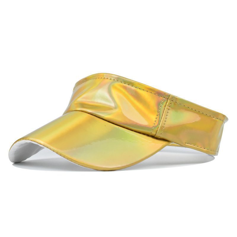 New Pure Color Light Edition Laser Ceiling For Sunshade Outdoor Gradient Waterproof PU Duck Tongue Hat_voghion.com