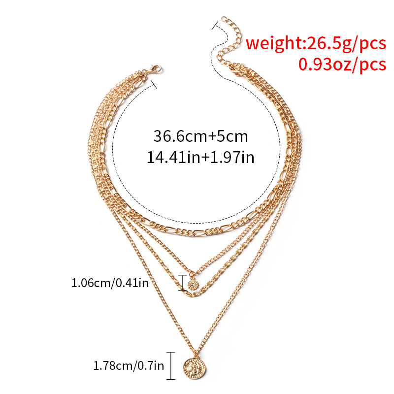 Collier long à plusieurs rangs pour femme - Pendentif au design de niche, chaîne élégante pour clavicule avec une touche de luxe_voghion.com