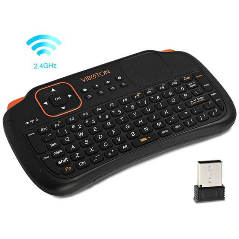 VIBOTON S1 83 Toetsen Engels Russisch 2.4GHz Mini Draadloos Toetsenbord Fly Mouse Afstandsbediening Met Touchpad Voor PC Andriod_voghion.com