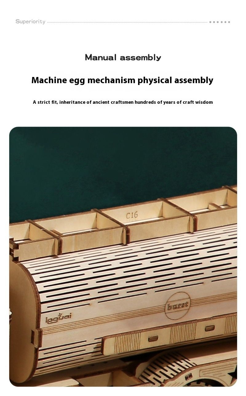 Tank Car Simulation 3D Model Decoration Wooden Puzzle Children's Early Education Toys_voghion.com