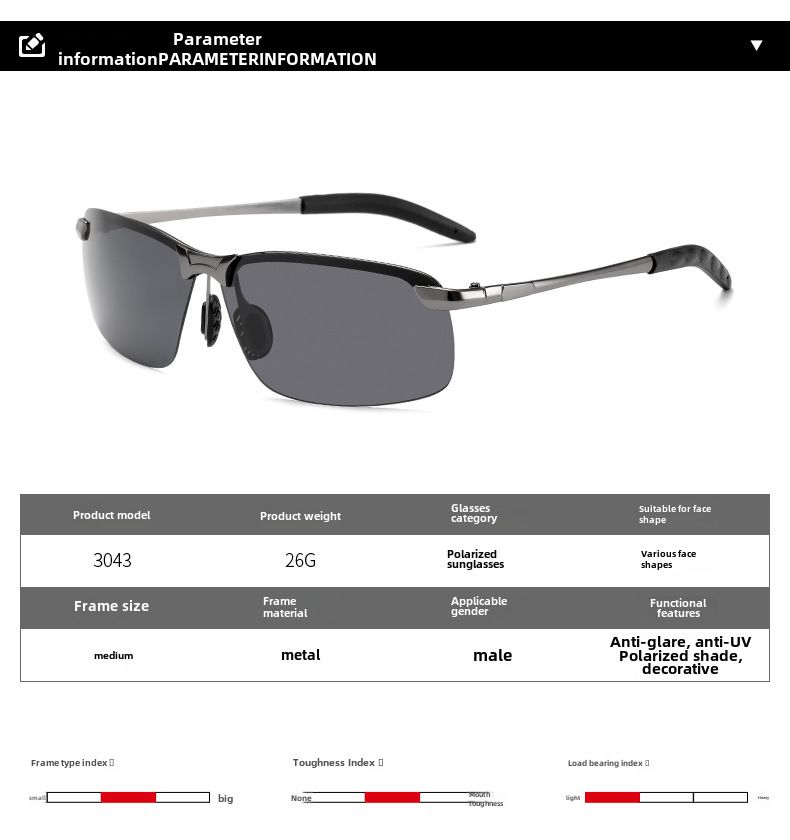 2021 neue intelligente polarisierte Sonnenbrille mit Farbwechsel 3043 für Herren, Tag- und Nachtsicht-Sonnenbrille mit doppeltem Verwendungszweck zum Autofahren und Angeln_voghion.com