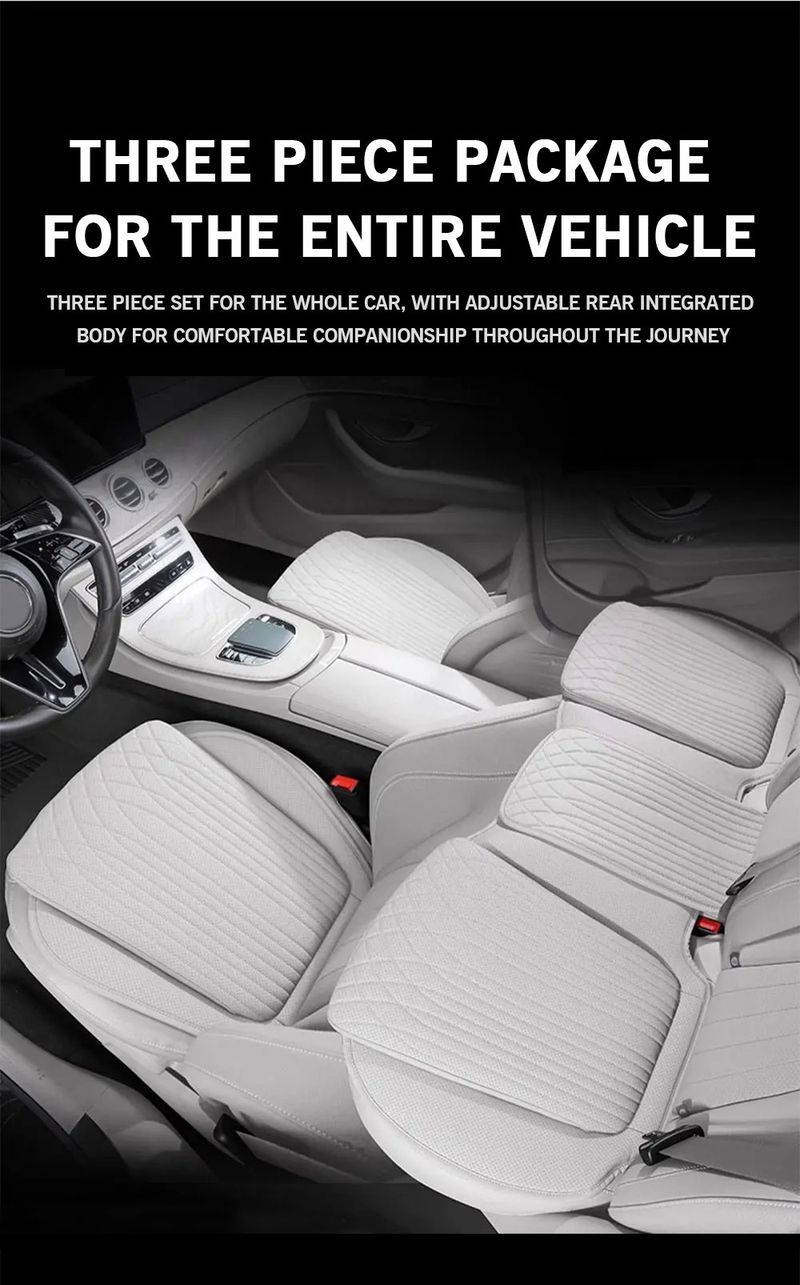 For Tesla Nappa Leather Breathable Non-slip Car High Rebound Pad Cushion Four Seasons Universal Auto Seat_voghion.com