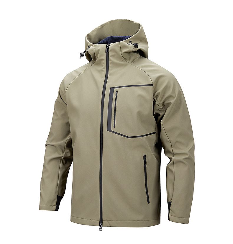 Men's Softshell Jacket Waterproof Windproof Lightweight Outdoor Hiking Climbing Travel Hooded Jacket For All Seasons_voghion.com