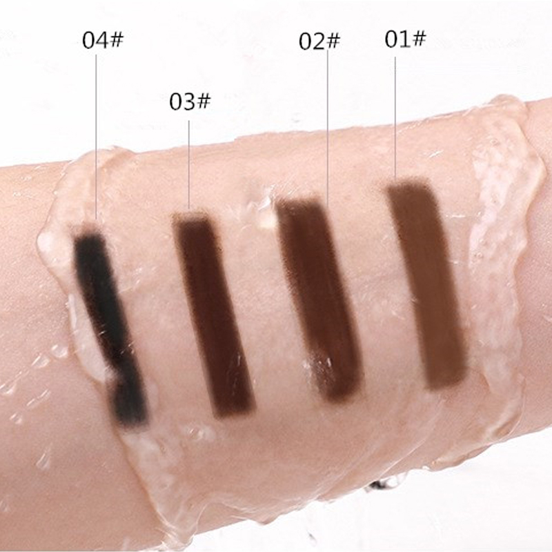 Penna per sopracciglia a triangolo sottile Ultra Eyebrl impermeabile a lunga durata con sbavature a doppia estremità Colore marrone scuro nero_voghion.com
