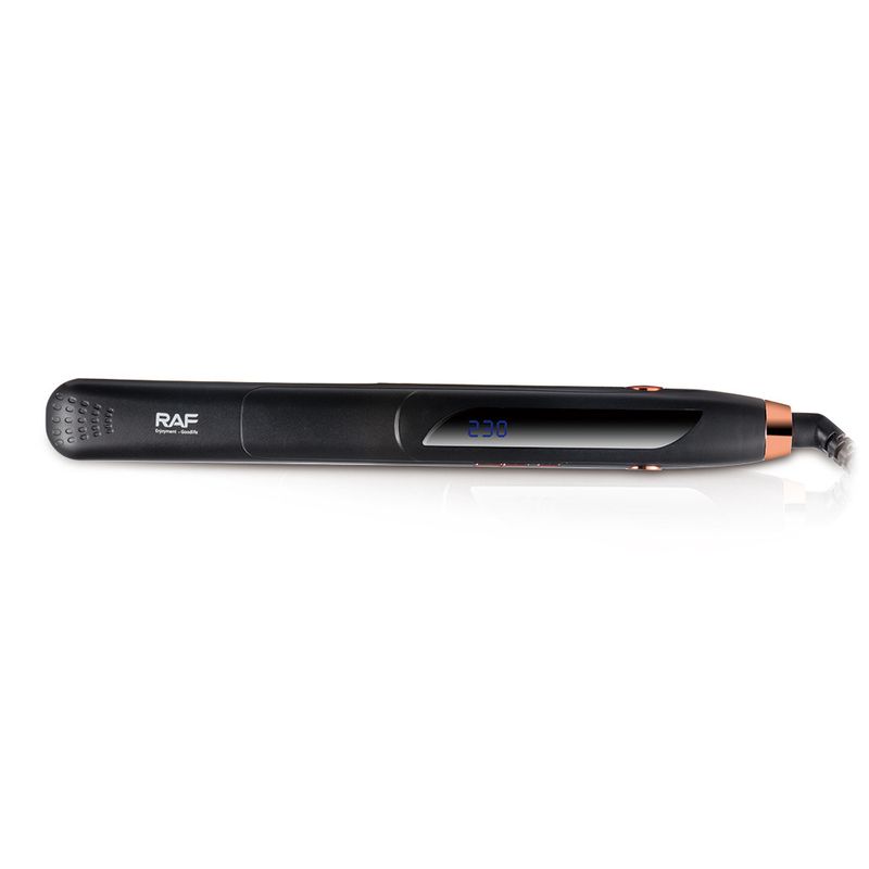 RAF New 2-in-1 Iron Straightener Ceramic Plate For Dry Wet Use, Large Curling And Bangs Styling Tool_voghion.com