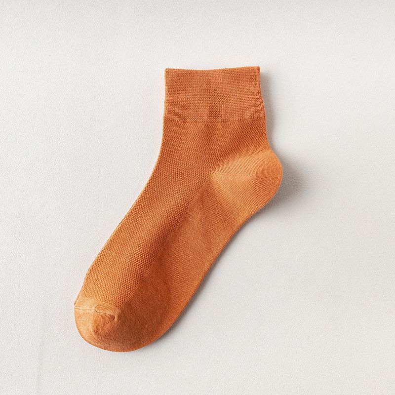 2025d 2025d Lente Zomer Dunne Heren Katoenen Mid-Calf Zweetabsorberend Ademend Mesh Casual Effen Kleur Korte Zakelijke Studentensokken_voghion.com