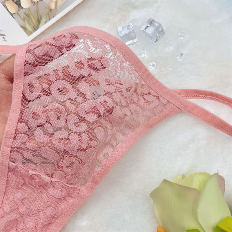 Women's Intimates Leopard Print Sexy Temptation Hollow Lace Women's Thong Ultra Thin Briefs Comfortable Hip Lift_voghion.com