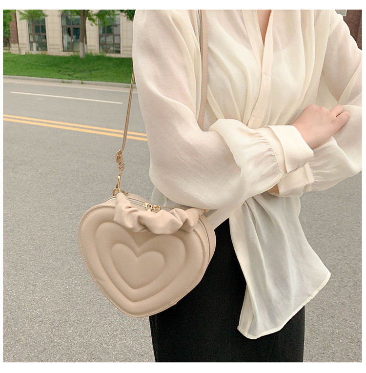 Borse a tracolla firmate a forma di cuore a forma di cuore di amore alla moda Borse a tracolla firmate per donna Borsa con manico superiore in pelle PU solida_voghion.com