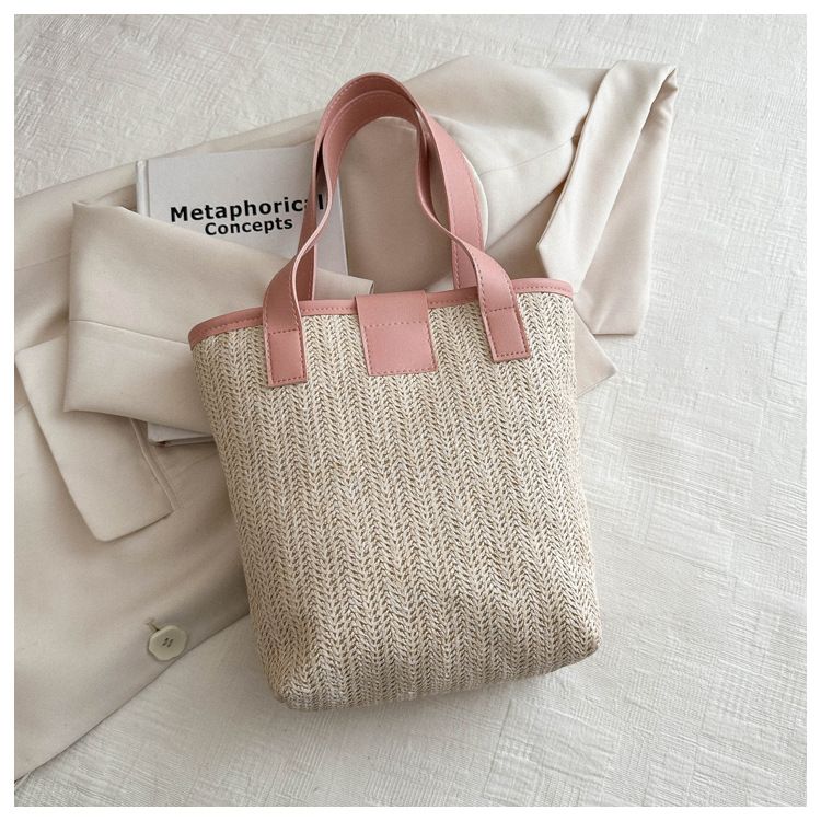Borsa secchiello sciarpa personalizzata per ragazza, unica, tessuta 2024, nuova estate, fresca spiaggia Versatile_voghion.com