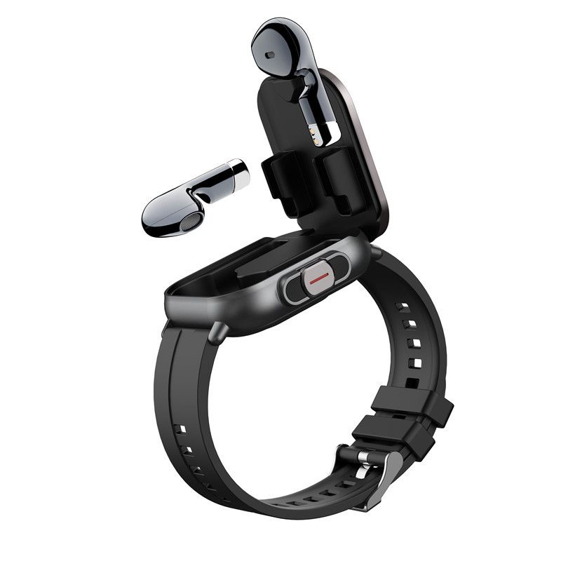D8 Smart Watch Bluetooth Headset 2-in-1 Full Screen Touch Bluetooth Call Sports Watch Heart Rate Blood Pressure_voghion.com