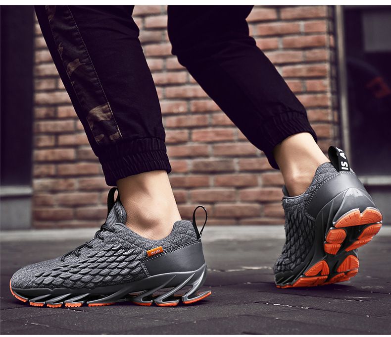 Chaussures de sport décontractées en filet à écailles de poisson pour hommes_voghion.com