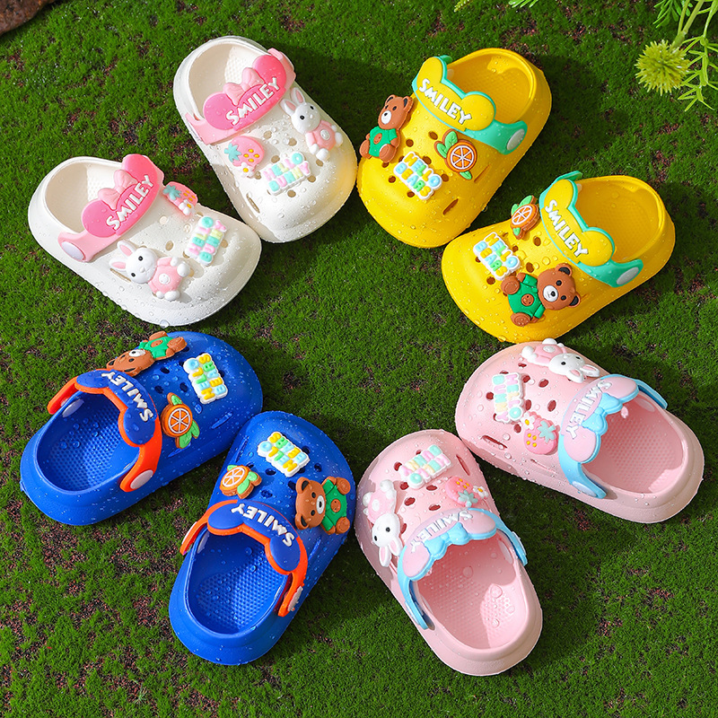 Sandales pour filles, bébés d'été pour enfants, semelles souples d'intérieur, pantoufles antidérapantes pour nourrissons et jeunes enfants, garçons de dessin animé,_voghion.com