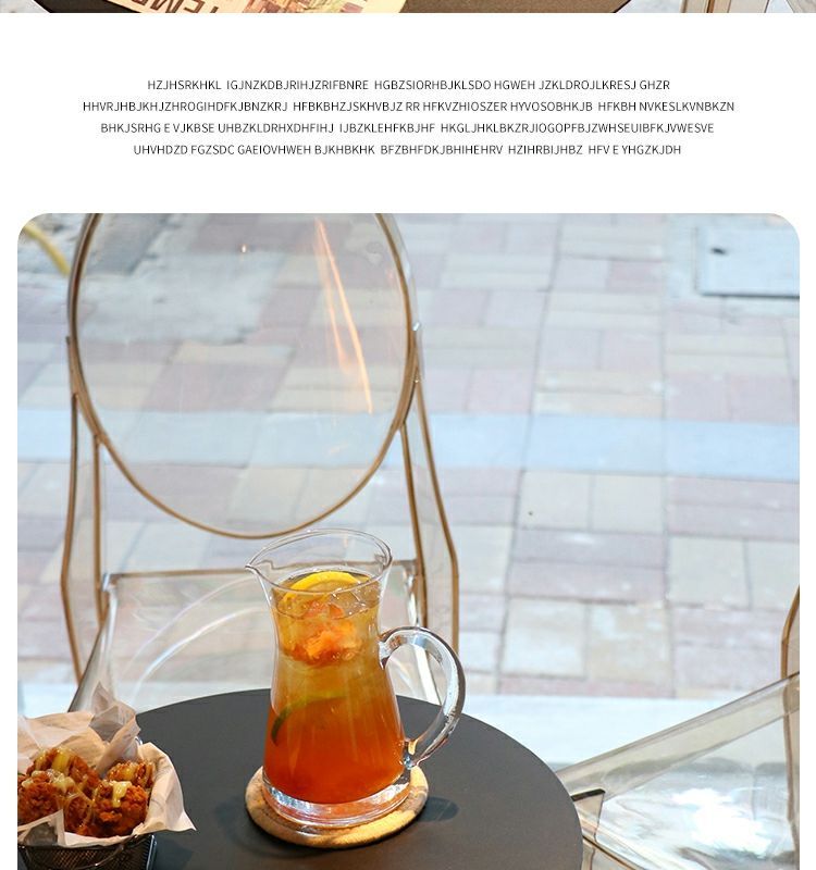 Pitcher Cold Water Cup Juice Jug Dessert Milkshake Glass High Temperature Resistant Explosion-Proof Household Large_voghion.com