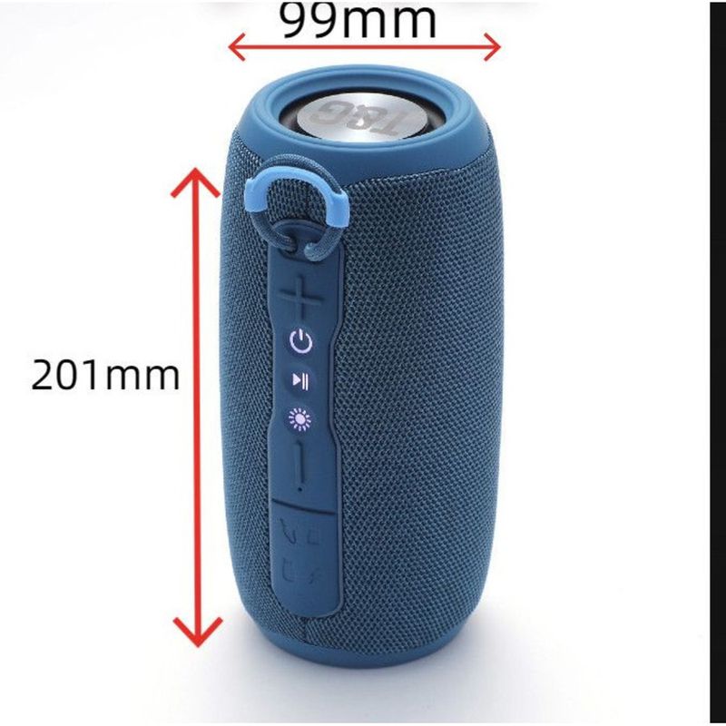 Altoparlante subwoofer con doppio slot per scheda wireless impermeabile in tessuto per esterni Bluetooth da 16 W con cannone pesante tedesco_voghion.com