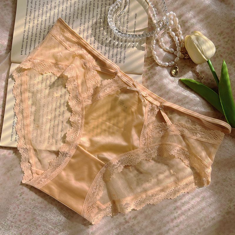 Braguitas triangulares de encaje sexys y finas de verano para niñas 2025d, pantalones cortos de malla transpirables que se ajustan a la cadera_voghion.com