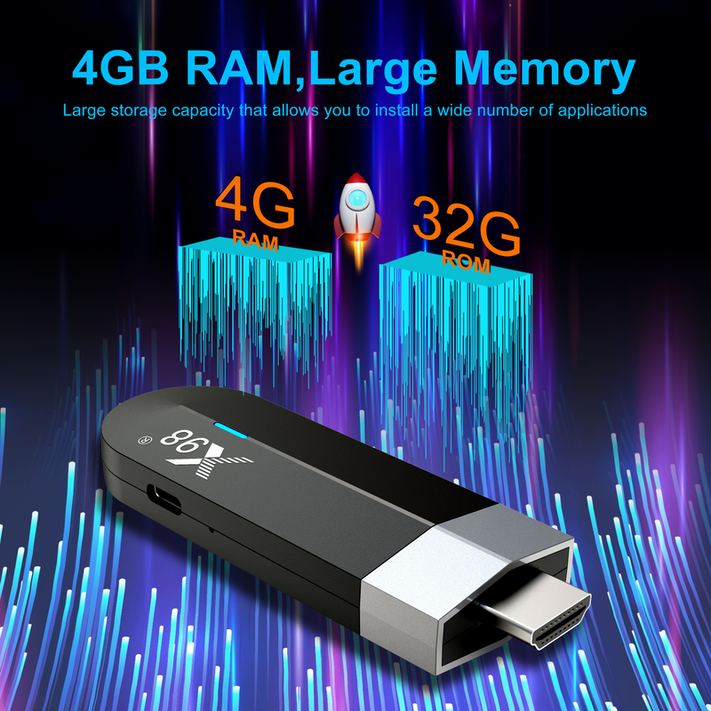 X98 S500 Android 11.0 Smart TV Box Amlogic S905Y4 2,4G/5G WiFi 4K H.265 HEVC Bluetooth Set Top Box 4GB + 32GB Mini TV Stick_voghion.com