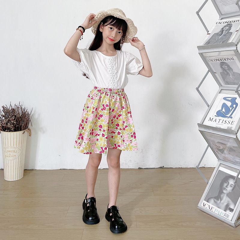 Mutter & Kinder Neue kinder Röcke Mädchen Kleine Blumen Röcke Baby Kleine Blumen Taille Röcke Kleider_voghion.com