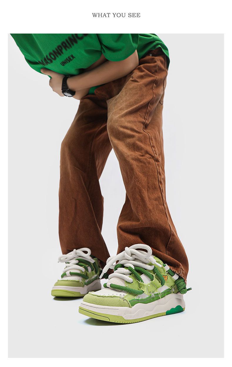 Gu Que Couple's Nischendesign Damen Avocado, "Night Walking Beast" Hip-Hop High Street Brot sh, vielseitig lässig_voghion.com