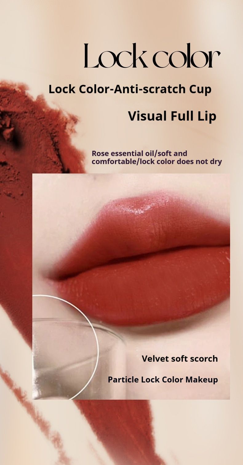 Batom clareador fosco aveludado, delineador labial antiborras com dupla face e óleo, cosméticos_voghion.com