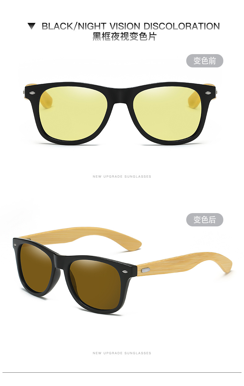 Wood Bamboo Sun Men Women Classic Non-Polarized UV400 Vintage Driving Sun Glasses Black Fishing Eyewear UV400_voghion.com