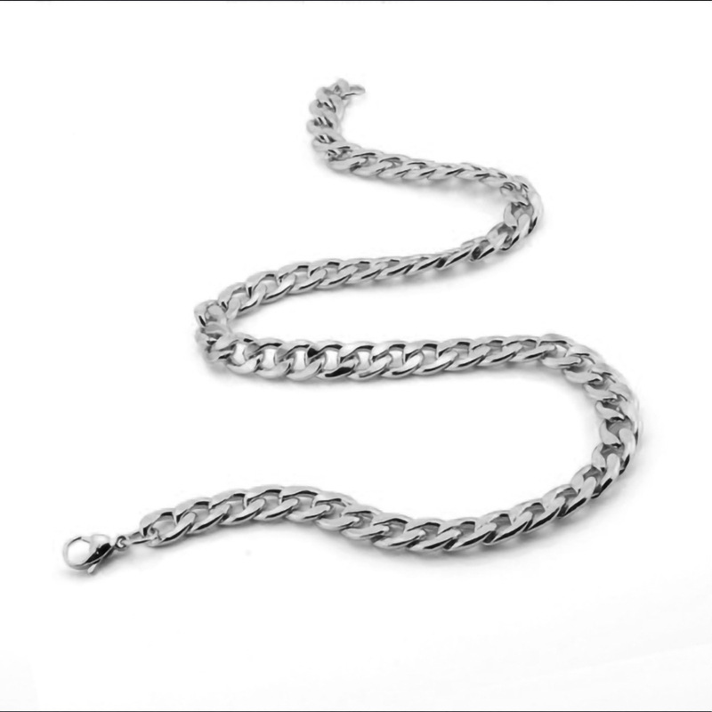 gioielli classico dominante serpente catena osso collana oro uomo 5mm di spessore collana in acciaio al titanio_voghion.com