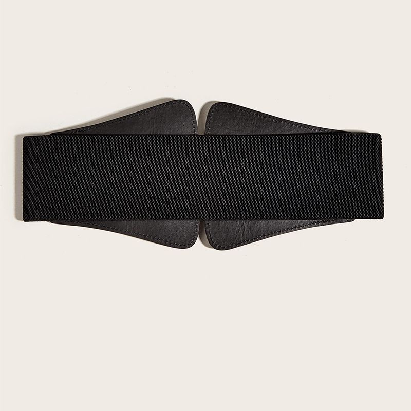 Široka korejska različica modne obleke z elastičnim plaščem gospe Feng z dekoracijo v pasu_voghion.com