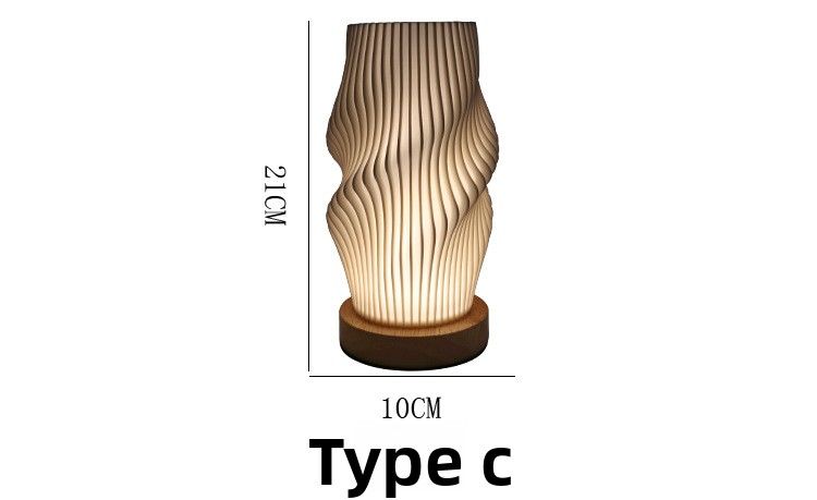 Dekorative Nachttischlampe für nordisches Mädchenzimmer, USB-dimmbar, augenschonend, kreative Atmosphärenlampe, Ornament_voghion.com