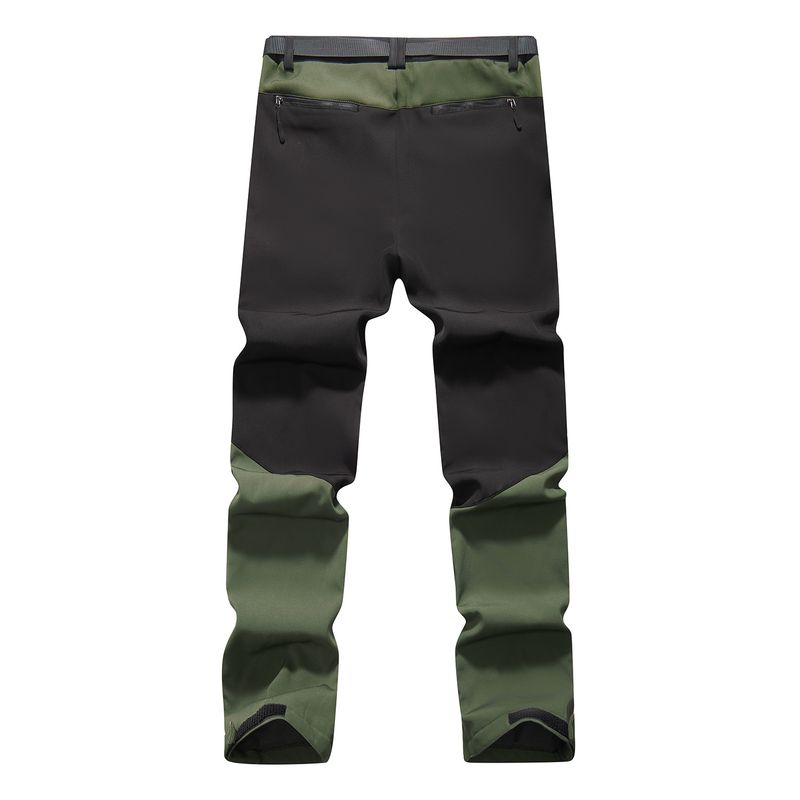 Wasserdichte, winddichte Softshell-Wanderhose mit Fleecefutter für Herren mit mehreren Taschen für Skifahren, Camping, Outdoor-Winteraktivitäten_voghion.com