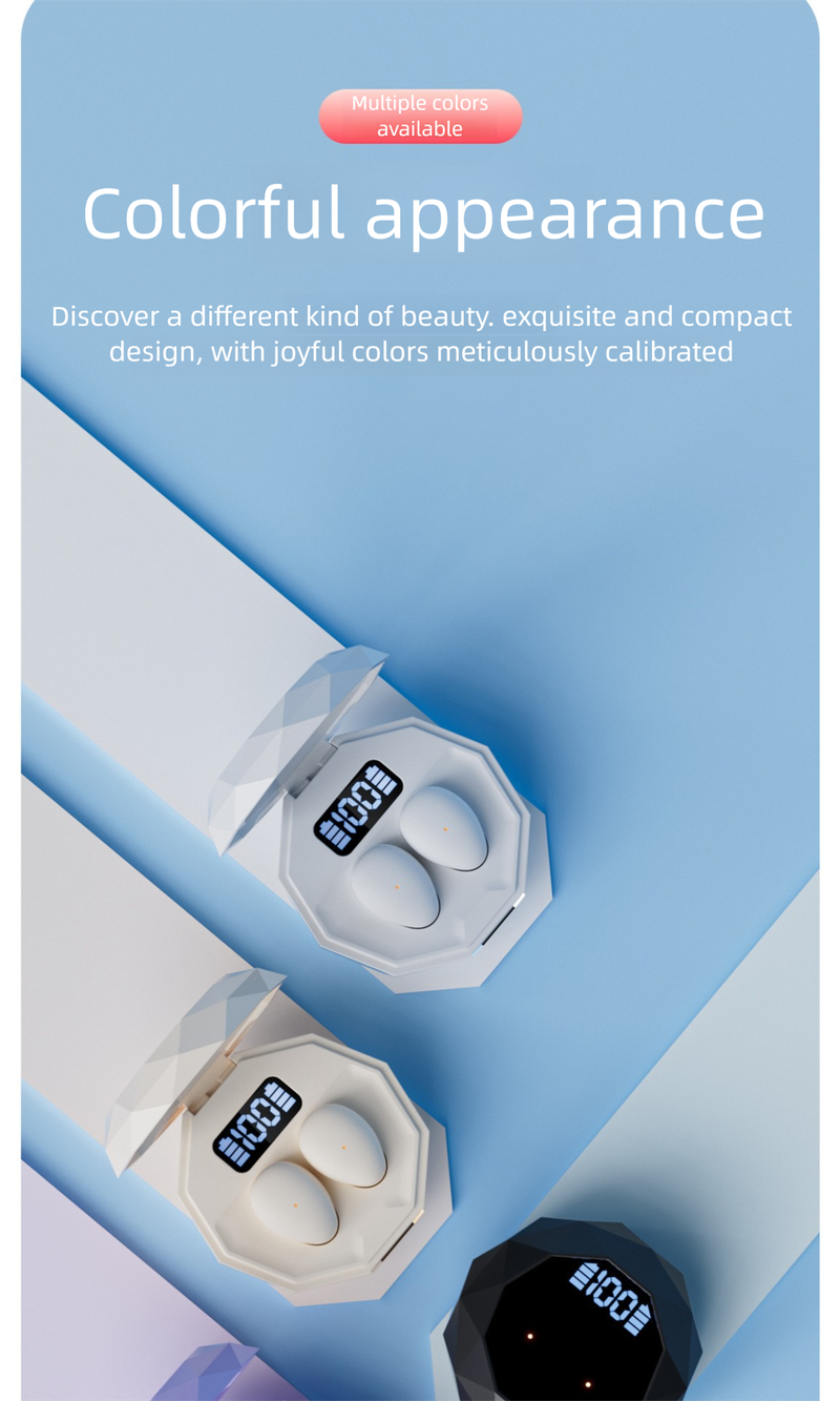 2025 Sleep Bluetooth-Ohrhörer, Geräuschunterdrückung, In-Ear, Mini, unsichtbar, Laufen, seitliches Schlafen, speziell, lange Akkulaufzeit_voghion.com