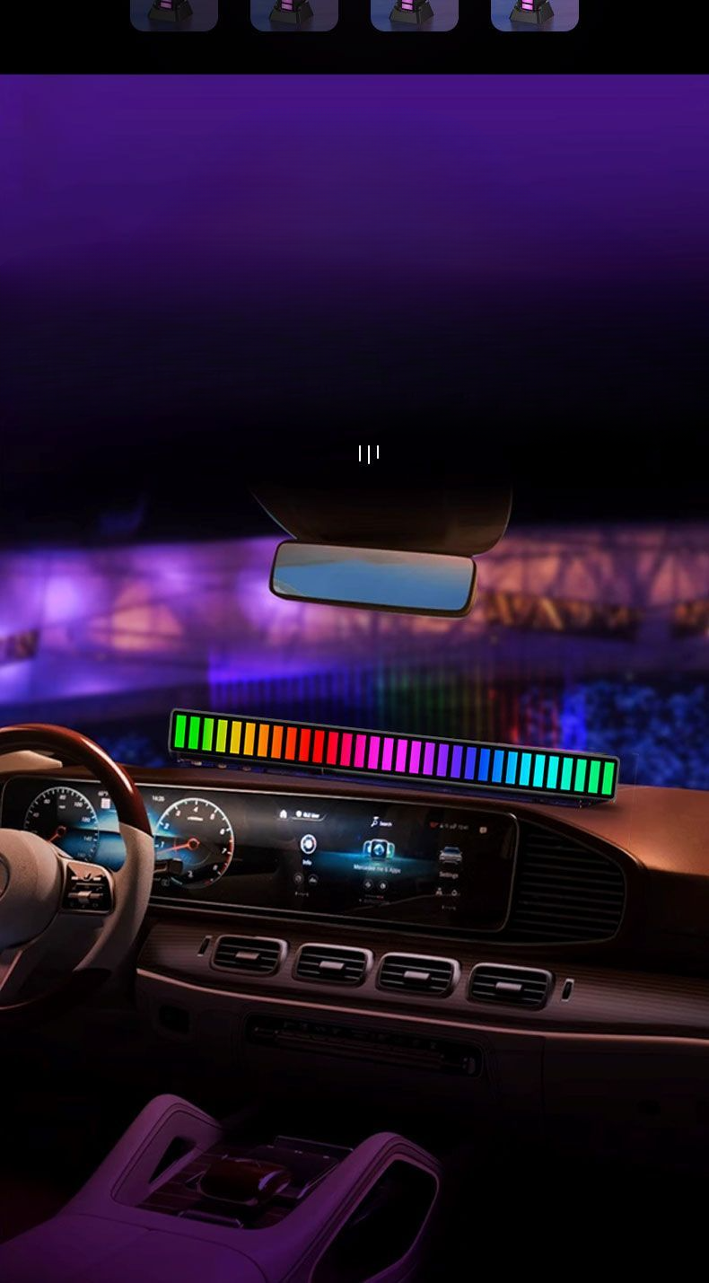 【Negozio di vendita calda】 Ritmo RGB controllato Musica Computer Desktop Suono Atmosfera Pickup Luce_voghion.com