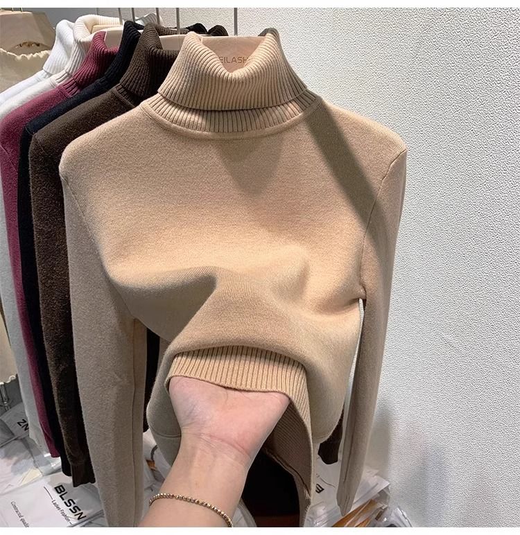 Abbigliamento da donna più velluto e ispessimento autunno e inverno nuovo stile un pezzo visone velluto interno top bottoming camicia per le donne inverno spesso_voghion.com