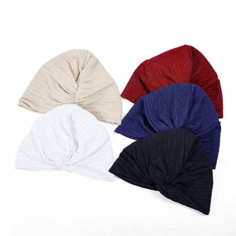 New thickened elastic headscarf hat ethnic style cross twist hat fashionable and versatile headscarf warm hat_voghion.com