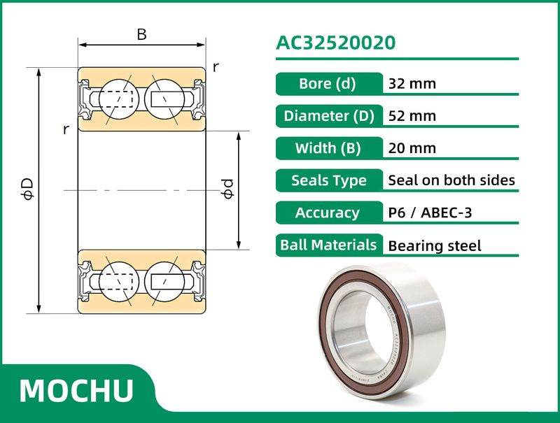 MOCHU AC32520020 32X52X20 32BD5220 Klimaanlage A/C Kompressor Kupplung Pulley Lager_voghion.com