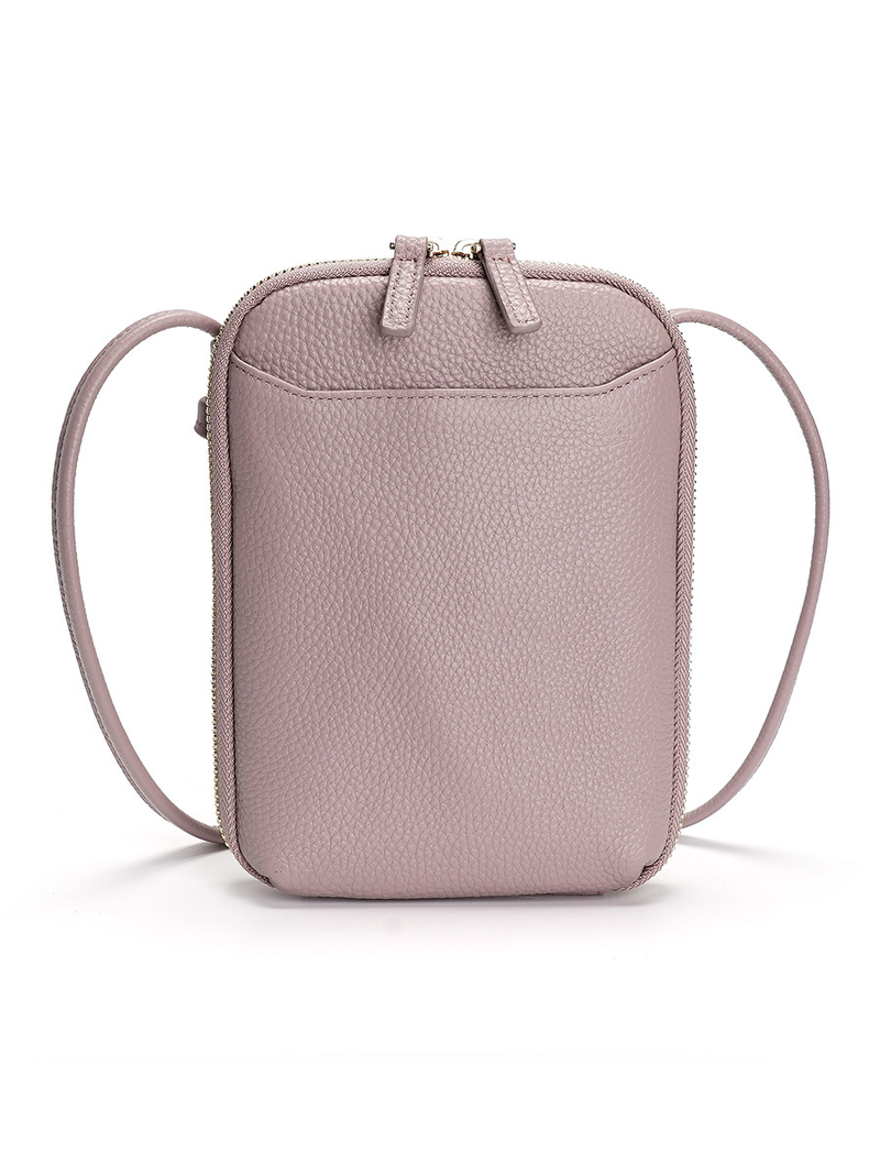 für neue Nischen-Design Schulter Trendy einfache echtes Leder Telefon Frauen Umhängetasche Mini_voghion.com