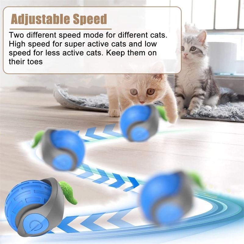 Giocattoli intelligenti per gatti, palline automatiche interattive, elettriche, rotanti, ricaricabili tramite USB, palline rimbalzanti in movimento, prodotti per gatti_voghion.com