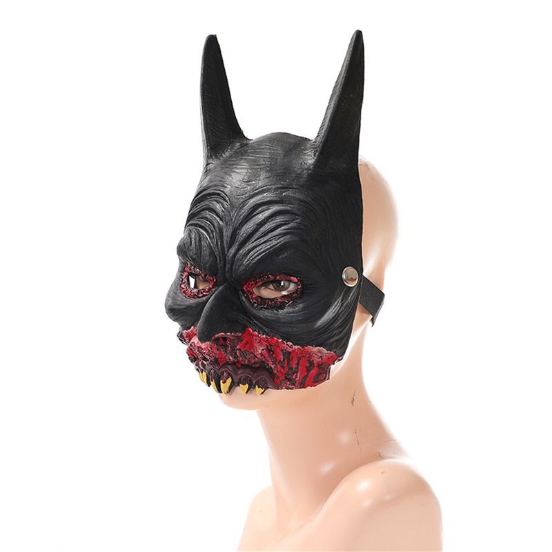 Halloween Easter Horror Trick Haunted House Mask Ghost Head Simulation Red Eye Rotten Mouth Hood Ghost Face_voghion.com