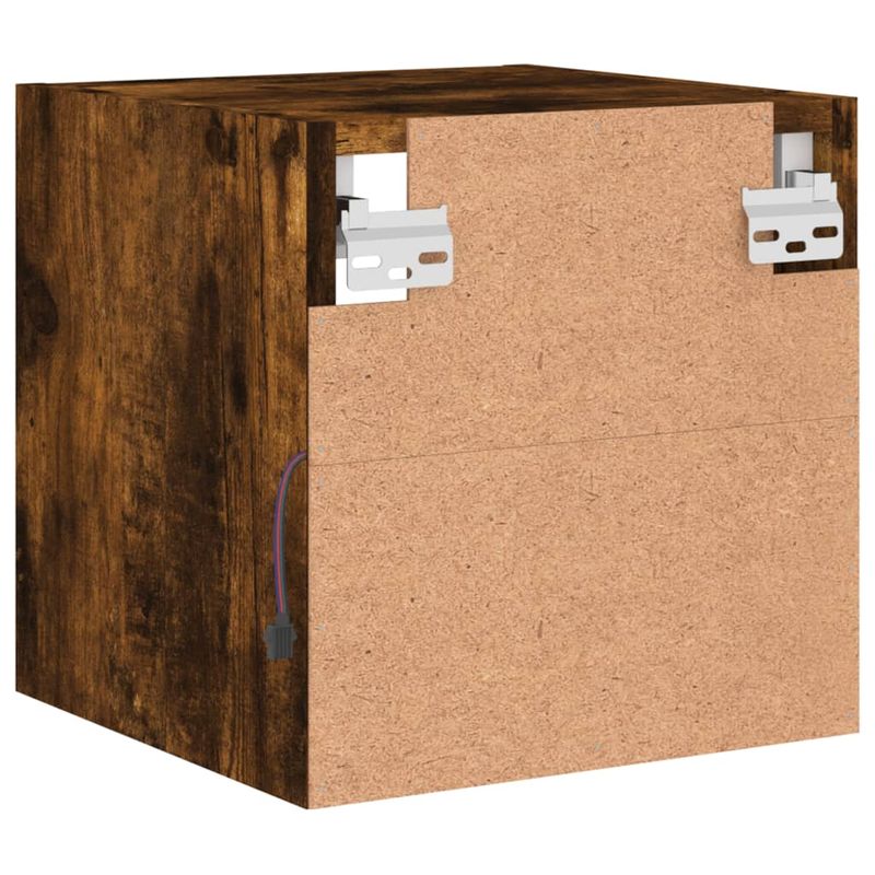 TV-Wandschrank mit LED-Leuchten Räuchereiche 30x28,5x30 cm_voghion.com