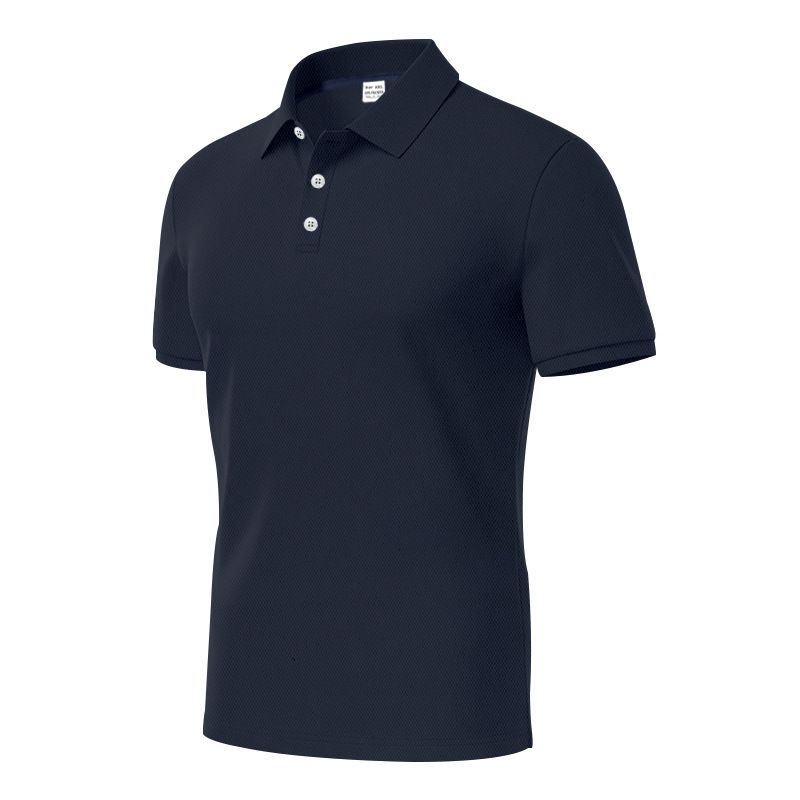 Pánské jednoduché rychleschnoucí polo tričko v golfovém stylu s volným prodyšným límcem a krátkým rukávem_voghion.com
