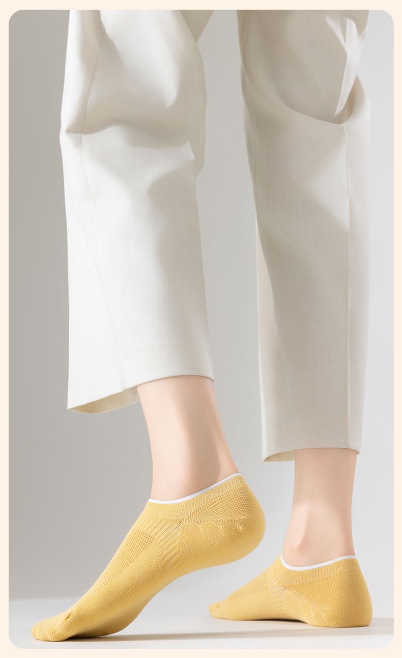 Women's Socks Spring And Summer Pure Cotton Socks Ladies Thin Cotton Mesh Socks Loose Summer Short Socks Invisible Socks Women's Socks_voghion.com