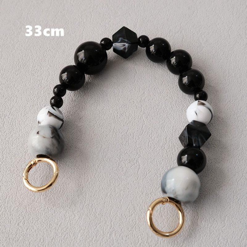 Modieuze persoonlijkheid kralen handgemaakte kleur-blok hars tas handtas acryl kralen ketting_voghion.com