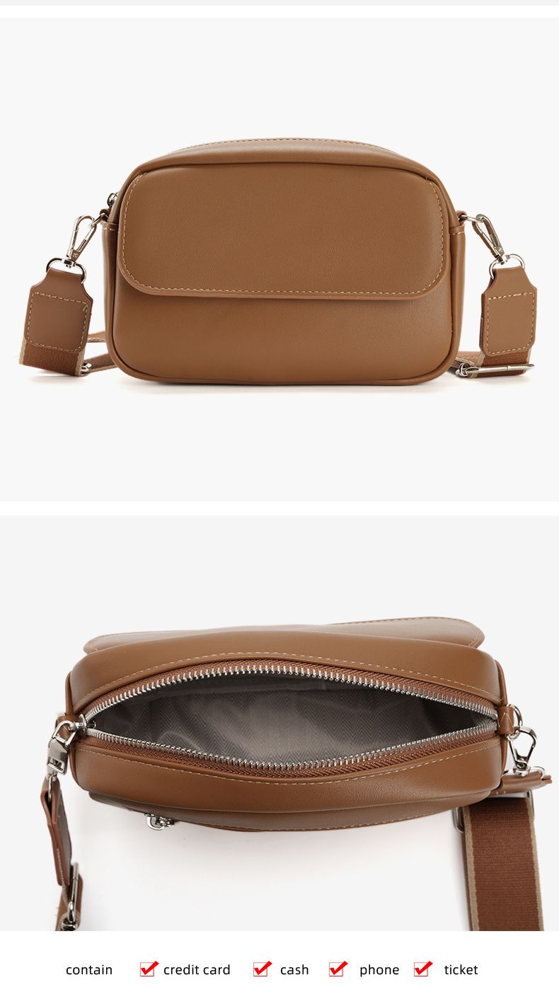 Cell Phone Bag Small Square Bag Women's Single Shoulder Crossbody Small Bag Multi-function Phone Bag Wide Shoulder Strap_voghion.com